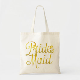 Bridesmaid Gold Tote Bag