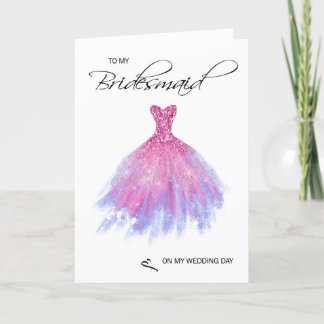 Bridesmaid Hartelijk dank Bedankkaart