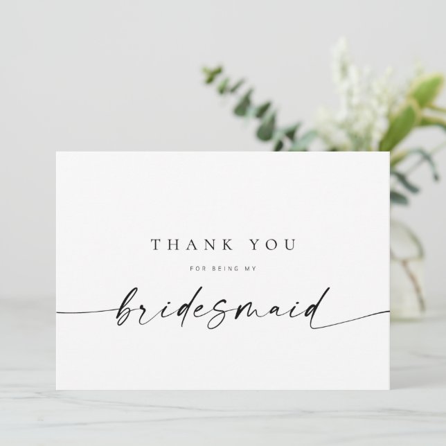 Bridesmaid Hartelijk dank | Modern minimalist (Staand voorkant)
