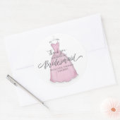 Bridesmaid Huwelijkscadeaus Bride gepersonaliseerd Ronde Sticker (Envelop)