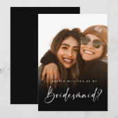 Bridesmaid-kaartje foto Flat Kaart (Voorkant / Achterkant)