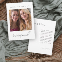 Bridesmaid-kaartje