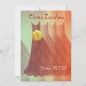 Bridesmaid Luncheon of Brunch Oranje jurken Kaart (Achterkant)