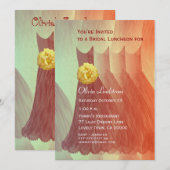 Bridesmaid Luncheon of Brunch Oranje jurken Kaart (Voorkant / Achterkant)