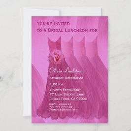 Bridesmaid Luncheon of Brunch Roze jurken Kaart