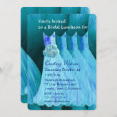 Bridesmaid Luncheon of Brunch Turquoise Blue V02A Kaart (Voorkant / Achterkant)