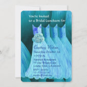 Bridesmaid Luncheon of Brunch Turquoise Blue V02A Kaart (Voorkant)