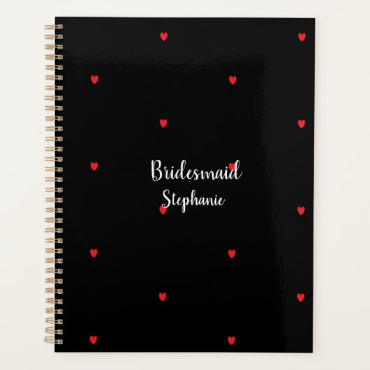 Bridesmaid Mariage Red Heart Motifs Cadeau Favoris (Devant)
