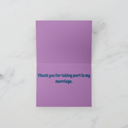 Bridesmaid merci (Intérieur)