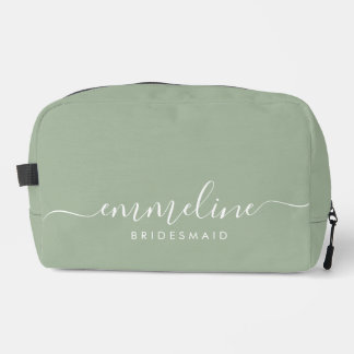 Bridesmaid Modern Minimal Script Wijze Toilettasje