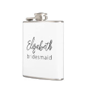 Bridesmaid Modern Minimalist Script Bachelorette Heupfles (Links)