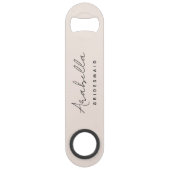 Bridesmaid | Modern minimalistisch script Blush Pi Speed Flessenopener (Voorkant)
