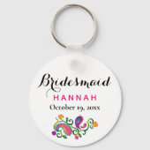 Bridesmaid Modern Typography Script Wedding Sleutelhanger (Voorkant)