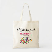 Bridesmaid Modern Typography Script Wedding Tote Bag (Voorkant)