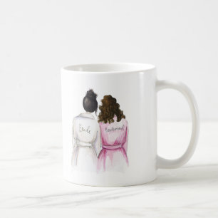 Bridesmaid? Mok Black Bun Bride Br Curls Maid