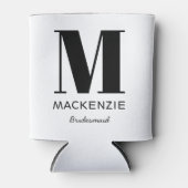 Bridesmaid Monogram Naam Blikjeskoeler (Voorkant)