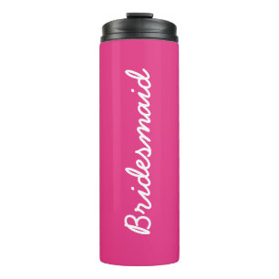 Bridesmaid Monogrames Weddenschap Gift Favor White Thermosbeker