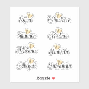 Bridesmaid Names Personalized Decal Vinyl Stickers