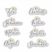 Bridesmaid Names Personalized Vinyl Sticker (Voorkant)