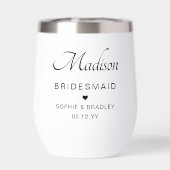 Bridesmaid Nom personnalisé Mariage (Arrière)