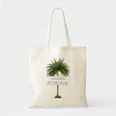 Bridesmaid Palm Tree Elegant Moderne Chic Tote Bag (Voorkant)