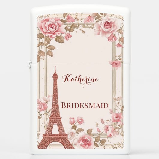 Bridesmaid Parisian Style Timeless Eiffel Tower  (Voorkant)