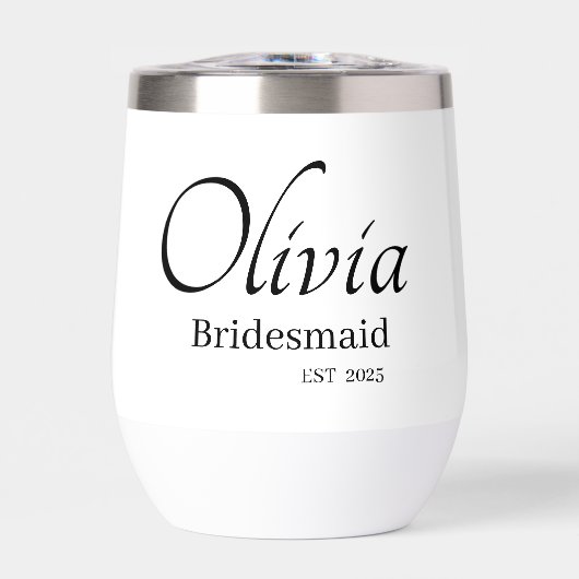Bridesmaid personalised drinkware (Voorkant)