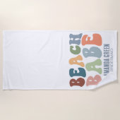 Bridesmaid Personalized Beach Bachelorette Party Strandlaken (Voorkant)
