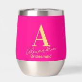 Bridesmaid Personnalisé Monogramme Moderne (Arrière)