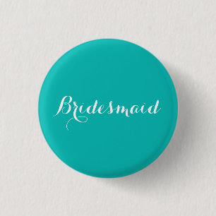 Bridesmaid Pin Blue Theme Ronde Button 3,2 Cm