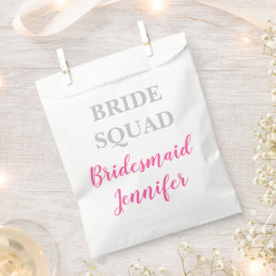 Bridesmaid Pink Custom Name Weddenschap Bacheloret Bedankzakje