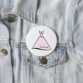 Bridesmaid Pink Gown Ronde Button 7,6 Cm (In situ)