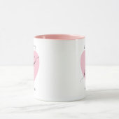 Bridesmaid Pink Heart Bridal Partij Gepersonalisee Mok (Midden)