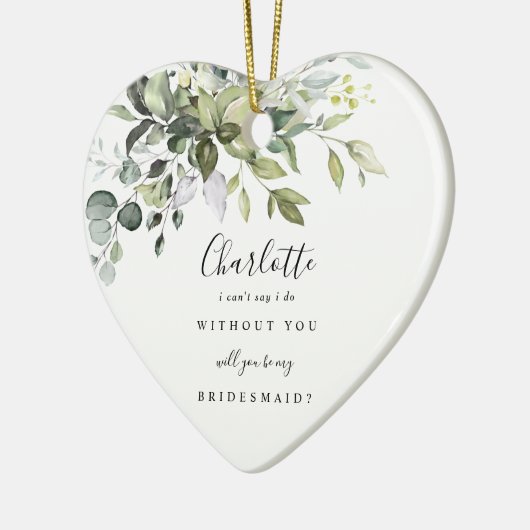 Bridesmaid Proposal Ceramic Keepsake Ornament (Links)