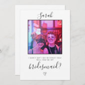 Bridesmaid proposal Kaart with Photo (Voorkant / Achterkant)