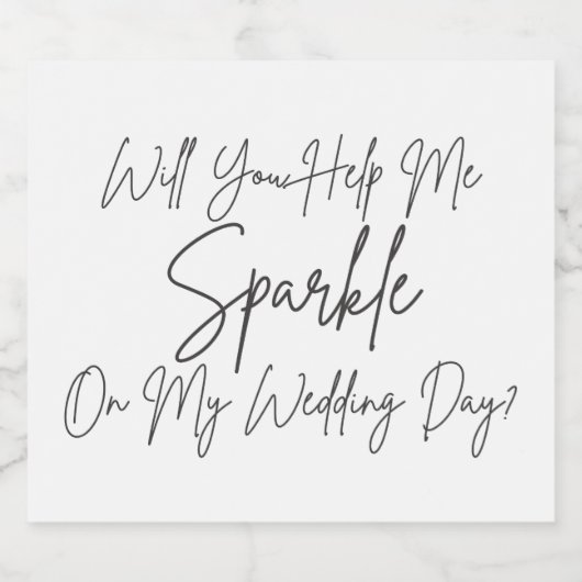 Bridesmaid Proposition Champagne Étiquette (Étiquettes simples)