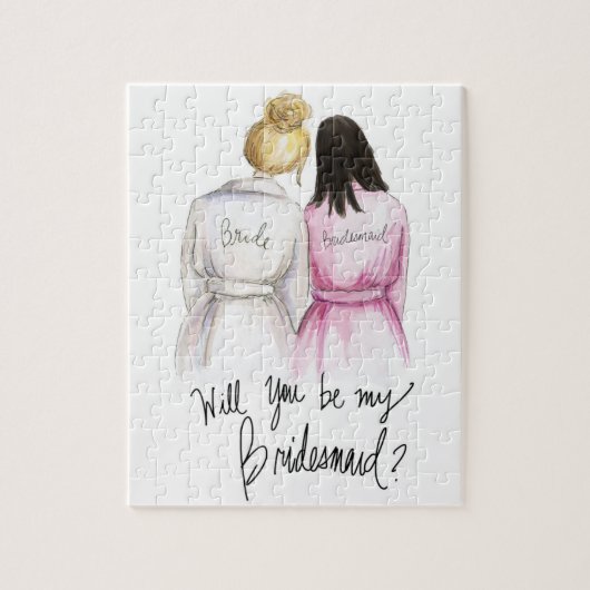 Bridesmaid? Puzzle Bl Bun Bride Long Black Bm Legpuzzel (Verticaal)