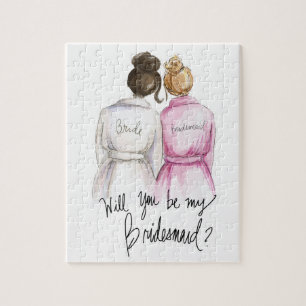 Bridesmaid? Puzzle Dark Br Bun Bride Dk Bl Bun Bm Legpuzzel