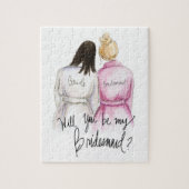 Bridesmaid? Puzzle Dk Br Bride Bl Bun Maid Legpuzzel (Verticaal)