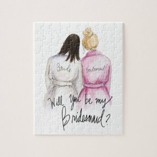 Bridesmaid? Puzzle Dk Br Bride Bl Bun Maid Legpuzzel