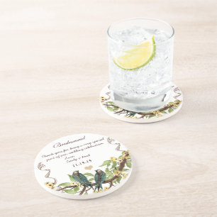 Bridesmaid Receptie Blauwgroen Onderzetters