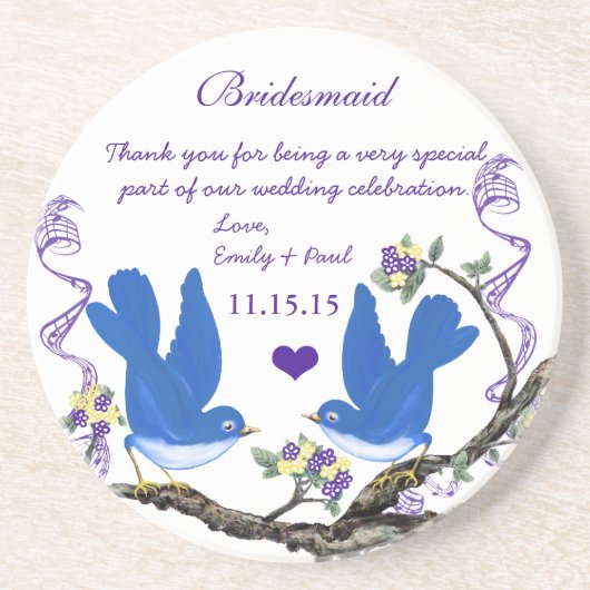 Bridesmaid Reception  Bird Onderzetters (Voorkant)