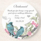 Bridesmaid Reception Bird Onderzetters (Voorkant)
