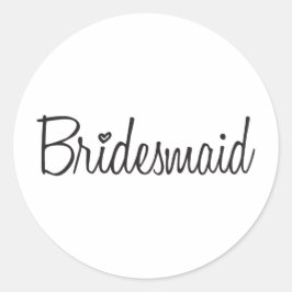Bridesmaid Ronde Sticker