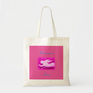 Bridesmaid roze zeemeermin tote bag