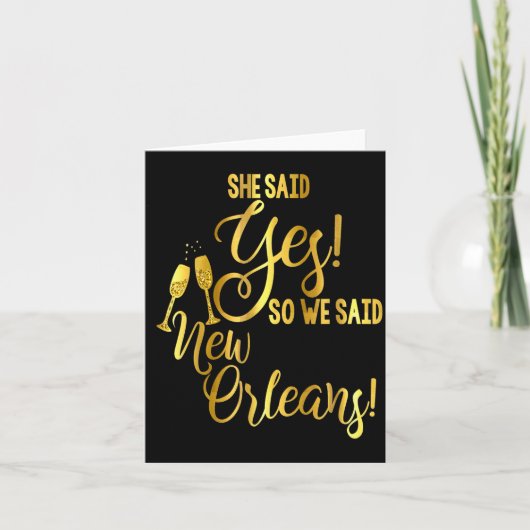 Bridesmaid Shirt Bachelorette She Said Yes We New Kaart (Voorkant)