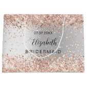 Bridesmaid Silver roos Gold name Groot Cadeauzakje (Voorkant)
