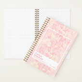 Bridesmaid Soft Peach Floral Pattern Swatch Notitieboek (Binnen)