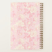 Bridesmaid Soft Peach Floral Pattern Swatch Notitieboek (Achterkant)