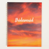Bridesmaid Sunset Sky Orange Abstrait Cadeau Favor (Devant)